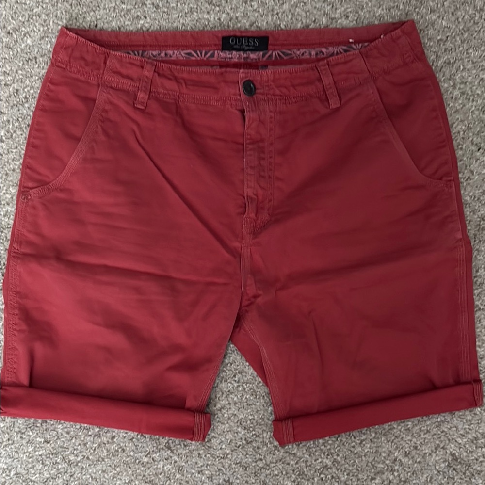 GUESS Men's Red Shorts